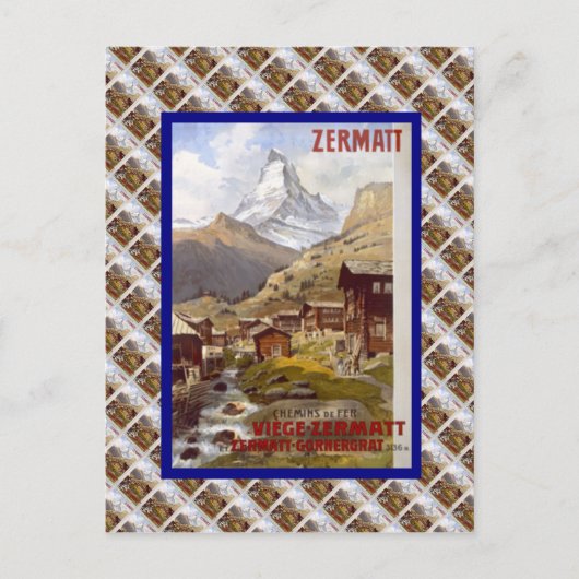 Zwitserland, Zermatt Briefkaart (Voorkant)