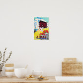 Zwitserland Zinaal Poster voor reizen teruggezet (Keuken)