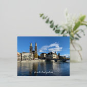 Zwitserland Zürich Ansichtkaart Folie Feestdagen Briefkaart (Staand Voorkant)
