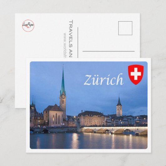 Zwitserland - Zürich - Briefkaart (Voorkant / Achterkant)