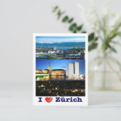 Zwitserland - Zürich - I Love - Briefkaart (Staand voorkant)
