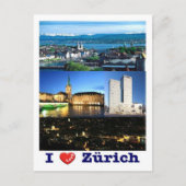 Zwitserland - Zürich - I Love - Briefkaart (Voorkant)