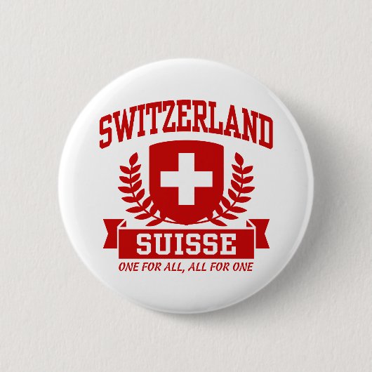 Zwitserland Zwitserland Ronde Button 5,7 Cm (Voorkant)