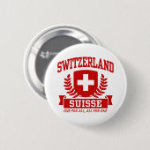 Zwitserland Zwitserland Ronde Button 5,7 Cm (Voorkant /achterkant)