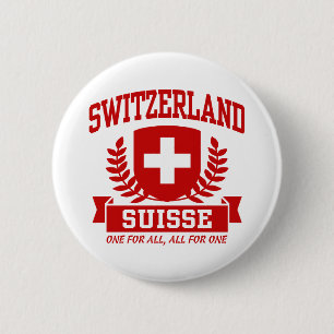 Zwitserland Zwitserland Ronde Button 5,7 Cm