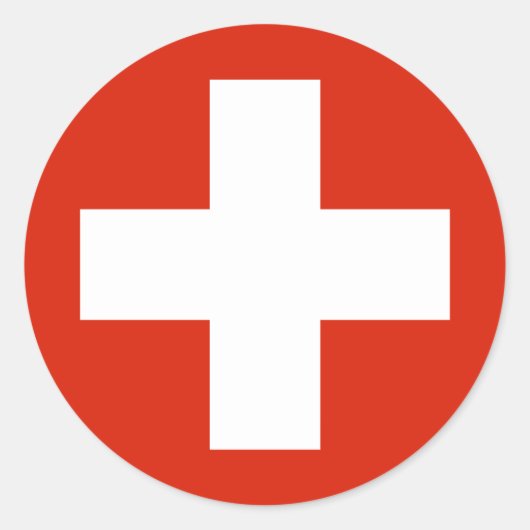 Zwitserland, Zwitserland Ronde Sticker (Voorkant)