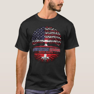 Zwitserland Zwitsers Amerikaans VS Verenigde State T-shirt