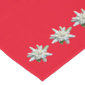 Zwitserland Zwitsers Edelweiss alpine bloem rood Korte Tafelloper (Hoek)
