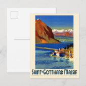 Zwitserland Zwitsers Poster voor het reizen van re Briefkaart (Voorkant / Achterkant)