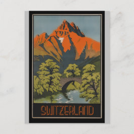 Zwitserland Zwitsers Poster voor het reizen van re Briefkaart