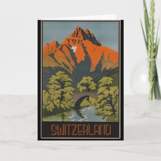 Zwitserland Zwitsers Poster voor het reizen van re Kaart (Voorkant)