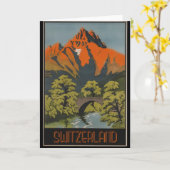 Zwitserland Zwitsers Poster voor het reizen van re Kaart (Gele Bloem)