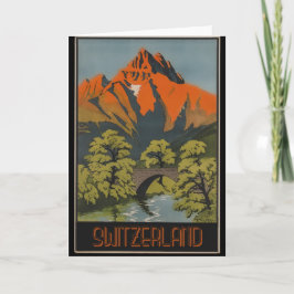 Zwitserland Zwitsers Poster voor het reizen van re Kaart