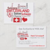 Zwitserland Zwitsers thema Toerisme Visitekaartjes (Voorkant / Achterkant)