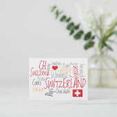 Zwitserland Zwitsers thema Toerisme Visitekaartjes (Staand voorkant)
