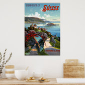 Zwitserland  Zwitsers toerismereizen Poster (Keuken)
