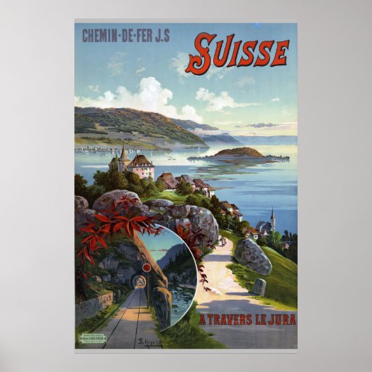 Zwitserland  Zwitsers toerismereizen Poster (Voorkant)