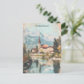  Zwitserland Zwitserse Alpen landschap Briefkaart (Staand voorkant)