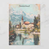  Zwitserland Zwitserse Alpen landschap Briefkaart (Voorkant)