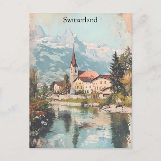 Zwitserland Zwitserse Alpen landschap Briefkaart (Voorkant)