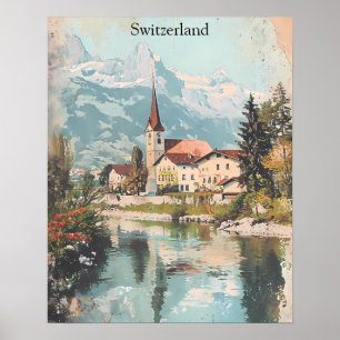  Zwitserland Zwitserse Alpen landschap Poster