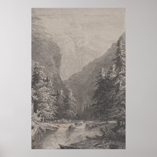 Zwitserland Zwitserse Alpen Landschapskunst Poster (Voorkant)