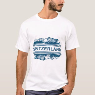 Zwitserland Zwitserse Alpen Skisport Souvenir Cade T-shirt