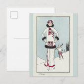 Zwitserland Zwitserse Alpen sneeuwkiën Briefkaart (Voorkant / Achterkant)