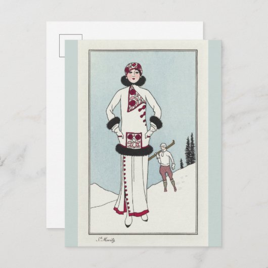 Zwitserland Zwitserse Alpen sneeuwkiën Briefkaart (Voorkant / Achterkant)