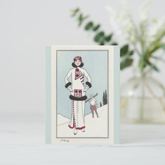  Zwitserland Zwitserse Alpen sneeuwkiën Briefkaart (Staand voorkant)