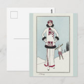 Zwitserland Zwitserse Alpen sneeuwkiën Briefkaart (Voorkant / Achterkant)