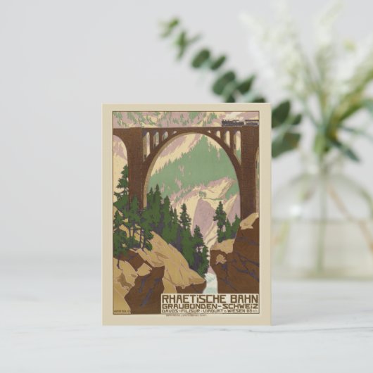 Zwitserland Zwitserse Alpen Treinreizen Briefkaart (Staand voorkant)