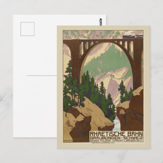 Zwitserland Zwitserse Alpen Treinreizen Briefkaart (Voorkant / Achterkant)