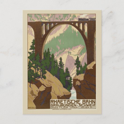 Zwitserland Zwitserse Alpen Treinreizen Briefkaart (Voorkant)