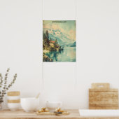 Zwitserland Zwitserse Alpen uitzicht Poster (Keuken)