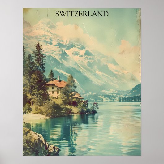 Zwitserland Zwitserse Alpen uitzicht Poster (Voorkant)