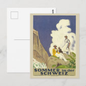 Zwitserland Zwitserse Alpen Zomerreizen Briefkaart (Voorkant / Achterkant)