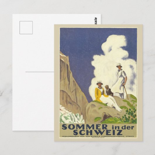  Zwitserland Zwitserse Alpen Zomerreizen Briefkaart (Voorkant / Achterkant)