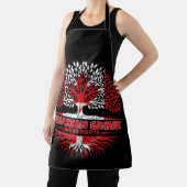 Zwitserland Zwitserse Canadese vlag over boomstamm Schort (Insitu)