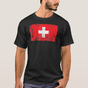 Zwitserland Zwitserse Vlag Football-Fan Sport Volw T-shirt