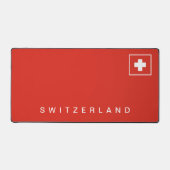 Zwitserland | Zwitserse vlag kleuren Bureaumat (Voorkant)