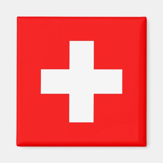 Zwitserland - Zwitserse vlag Magneet (Voorkant)