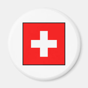 Zwitserland - Zwitserse vlag Magneet