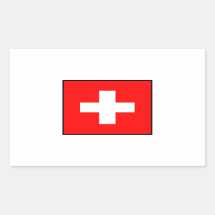 Zwitserland - Zwitserse vlag Rechthoekige Sticker