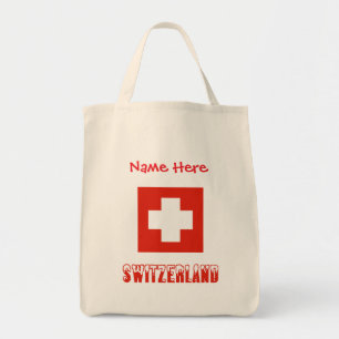 Zwitserland Zwitserse Vlag Rood Persoonlijk Tote Bag