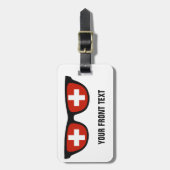 Zwitsers aangepast bagagelabel (Voorkant verticaal)