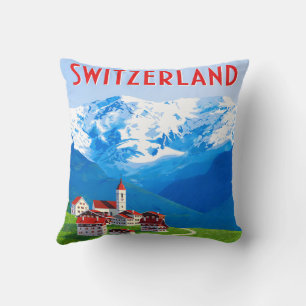 Zwitsers Alpen Dorp Kussenhoes Kussen