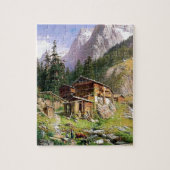Zwitsers alpenlog Cabine schilderen Legpuzzel (Verticaal)