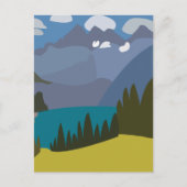 Zwitsers Alpenmeer Briefkaart (Voorkant)