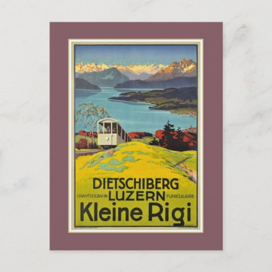 Zwitsers Alps Lucerne Rigi adverteren Briefkaart (Voorkant)